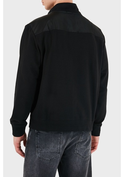 Calvin Klein Logolu Su İtici Relaxed Fit Dik Yaka Fermuarlı Sweat Erkek Sweat Lv04lh220g Ub1 Siyah