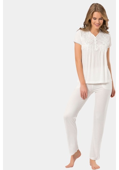 Türen Kısa Kollu Pijama 3236/krem 001