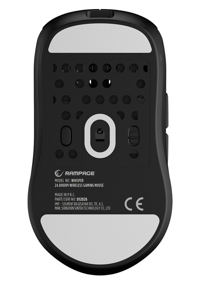 Rampage Whisper Kablosuz Siyah 24000 Dpı 3311 Sensor Şarjlı 80 Million Huano Switch 39 Gram Gaming Oyuncu Mouse Whısper Rampage Whisper Kablosuz Siyah 24000 Dpı 3311 Sensor Şarjlı 80 Million Huano Switch 39 Gram Gaming Oyuncu Mouse Whısper