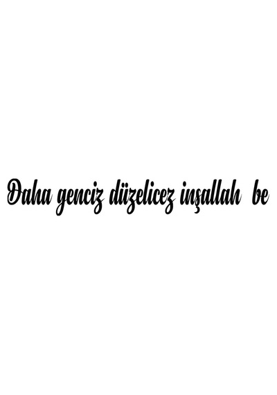 Daha Genciz Düzelicez İnşallah Araba Sticker 17x17 Cm Siyah