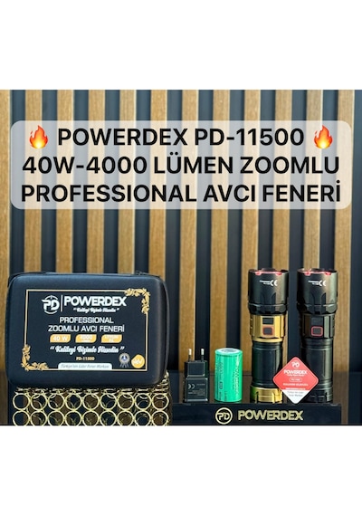 Powerdex Pd-11500 40 Watt 4000 Lümen Profesyonel Avcı El Feneri
