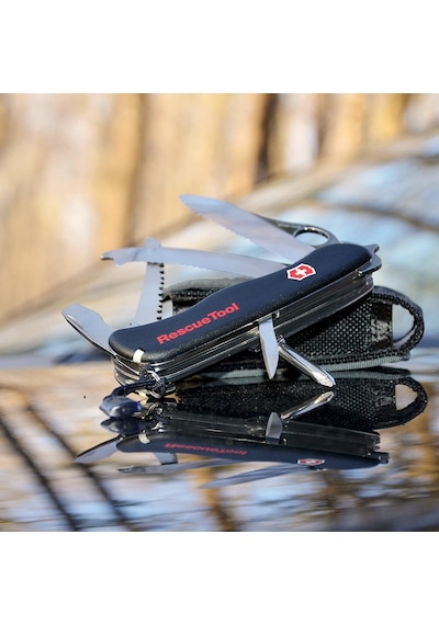 Victorinox 0.8623.MWN.3 Rescue Tool Siyah Hayat Kurtarma Kamp Çakısı Siyah