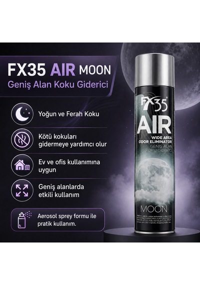 Air Moon 600 Ml Geniş Alan Koku Giderici Sprey Ev, Ofis Ve Araç Kokusu 1