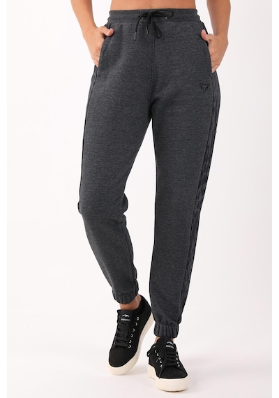 Maraton Sportswear Comfort Kadın Dönüşlü Paça Basic Siyah Pantolon 21451-siyah Siyah