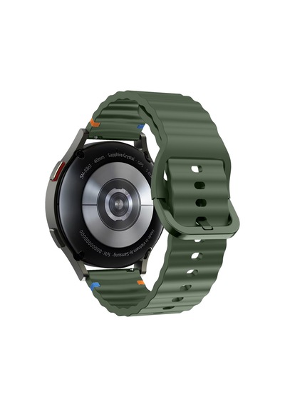 Huawei Watch Gt5 Pro 46mm İle Uyumlu Dalga Desenli Tokalı Yumusaş Soft Silikon Kordon