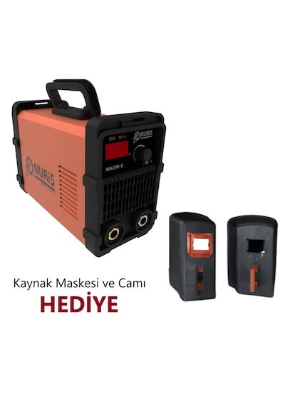 Nuriş MA200E 200 Amper İnverter Kaynak Makinesi + Kaynak Maskesi
