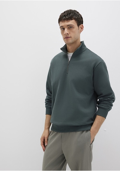 Mavi - Yarı Fermuarlı Yeşil Basic Sweatshirt 0s10419-71598 Yeşil