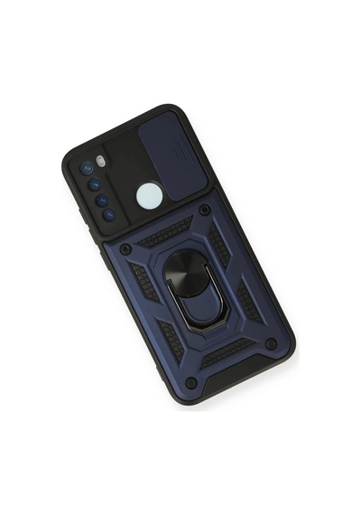 Redmi Note 8 Kılıf Pars Lens Yüzüklü Silikon - Lacivert Bz8683140165314