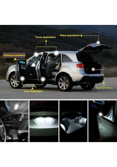 Ensadepo 39 Mm Sofit Led Canbus Iç Aydınlatma Plaka Tavan Lambası 2 Adet