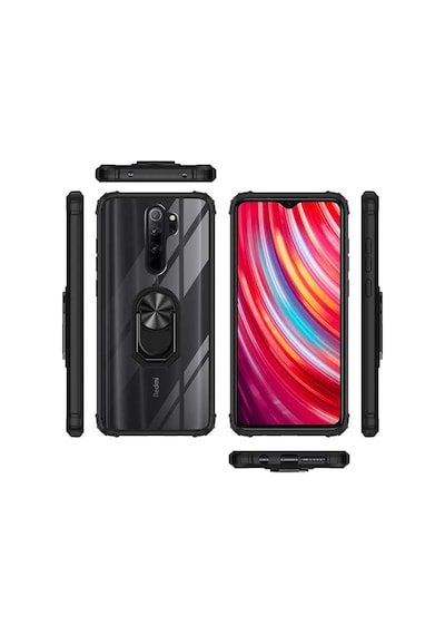 Xiaomi Redmi Note 8 Pro Kilif Standli Yüzüklü Mola Silikon Kapak 392711799