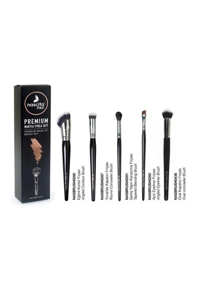 Nascita Premium Yüz Ve Göz Makyaj Fırça Seti 5'li Nasbrushset181