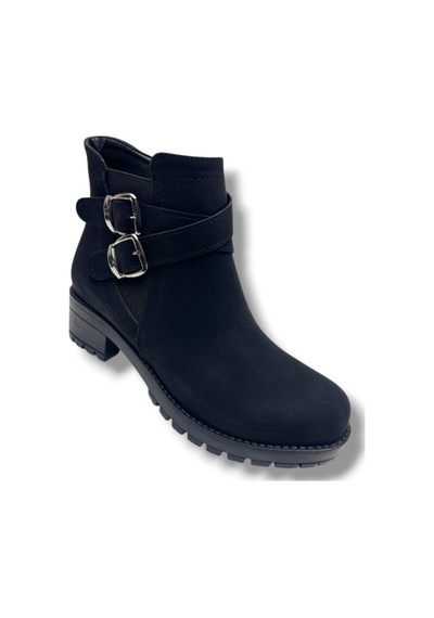 Efsun 2160-26 Yağlı Deri Trend Fashion Fermuarlı Kadın Bot Siyah