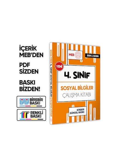 2026 MEB ÖDM İlkokul 4.Sınıf SOSYAL BİLGİLER Çalışma Kitabı Alıştırm