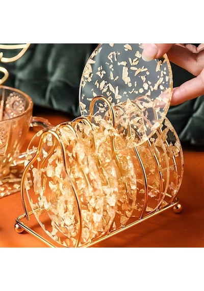 6pcs Isı Yalıtım Temiz Akrilik Potholders Hafif Temizleme Ahşap Cam Sabeçtaşı Mermer Masa