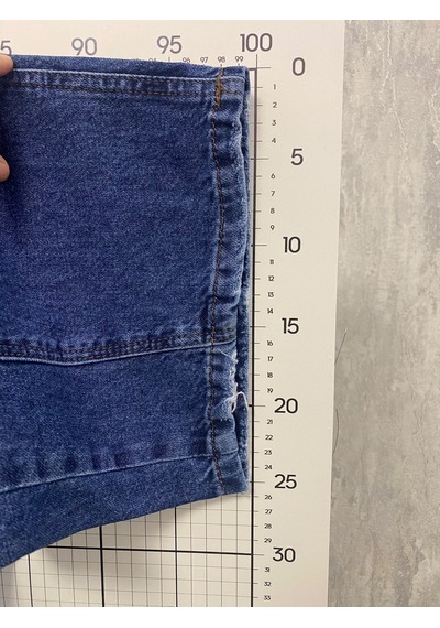 Ymr Moda Mavi Ön Detaylı Salaş Kadın Jeans Kot Pantolon 26608