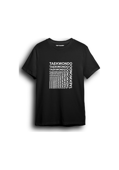 Top Glory Square Taekwondo Tişörtü Taekwondo T-shirt Tkdo8407 Siyah