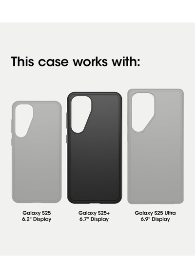 Samsung Galaxy S25+ Defender Serisi Xt Şeffaf Mıknatıslı Kılıf - Koyu Taraf Siyah