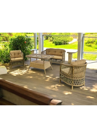 Tu Tienda Tire 2 1 1 Masa Tekli Salıncak Bahçe Balkon Mobilyası,bambu-saman Kahverengi Tu Tienda Tire 2 1 1 Masa Tekli Salıncak Bahçe Balkon Mobilyası,bambu-saman Kahverengi
