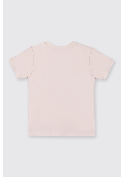 Panço Liberty Kumaş Kısa Kollu Kız Çocuk Tişört Pembe 5621GK05009
