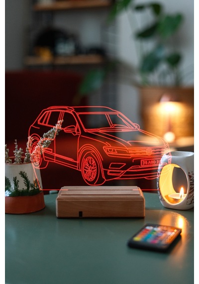 Volkswagen Tiguan 16 Renk Kumandalı 3d Gece Lambası