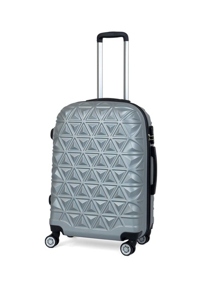 Reymond Luggage Piramit Desen ABS Seyahat Valizi, Canyon Serisi,  Gri - Orta Boy Gri