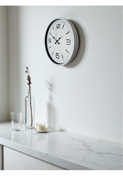 36 Cm Beyaz Modern Dekoratif Duvar Saati Diğer 81866779