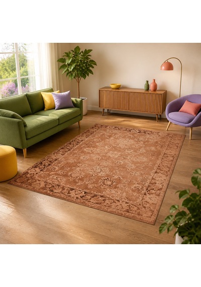 Kartela Halı Lino Halı Jüt Taban Dokuma Halı Bakır - 60 X 90 Cm