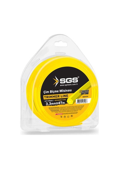 Sgs Çim Biçme Tırpan Misinası - Altıgen - 3.3 Mm. - 47 Mt.