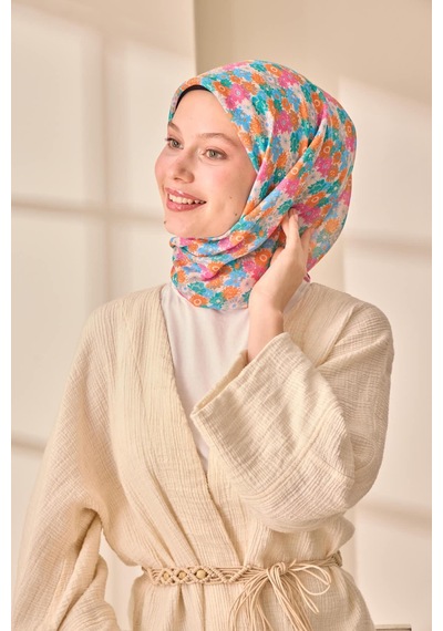 Silk Home Soft Eşarp 73092-31 Taş, Patina, Pembe, Gri, Turuncu, Bebe Mavi
