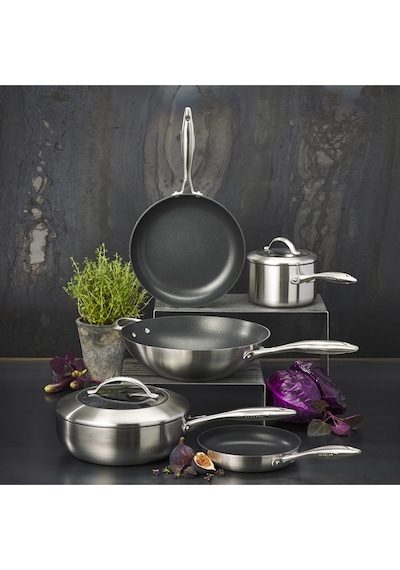 Ctx Wok Tava 32cm, 5 Katmanlı Çelik Ve Alüminyum Yapı, Indüksiyon Uyumlu Çok Renkli