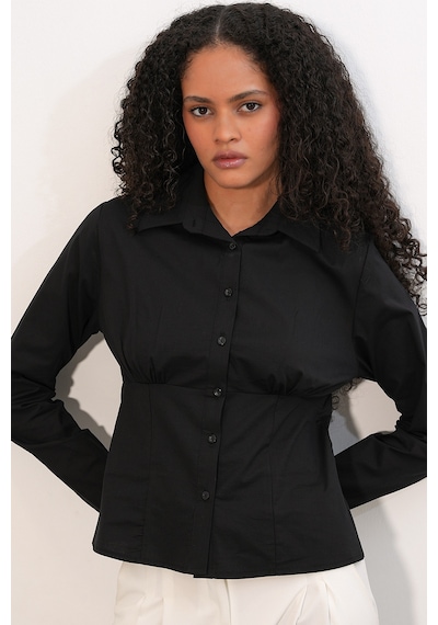 Bigdart 20231 Slim Fit Poplin Gömlek - Siyah
