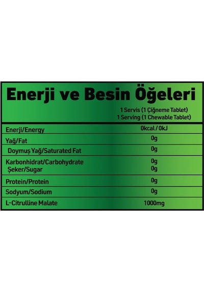 Grimsupps Citrulline Malate Mutant Apple 150 Chews Karışık
