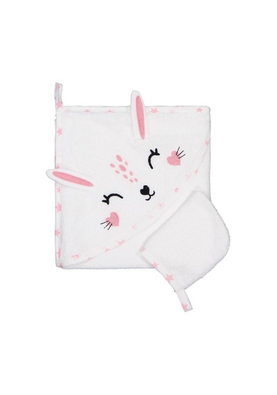 Civil Baby Tavşan Kulaklı Bambu Havlu - Ekru 31B61011625W1