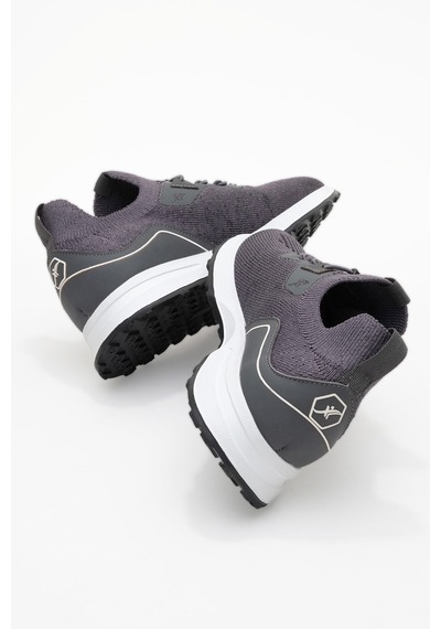 Dericlub Kadın Trikolu Aksesuar Bağcıklı Comfort Sneaker Cr 2486 Füme