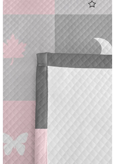 Evimde Bambaşka Pastel Patchwork Gri Kız Çocuk Pike Takımı-lila Pembe Minimal Bebek Odası Yatak Örtüsü-160x220 CM Evimde Bambaşka Pastel Patchwork Gri Kız Çocuk Pike Takımı-lila Pembe Minimal Bebek Odası Yatak Örtüsü-160x220 CM
