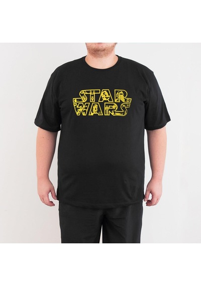 Bant Giyim - Star Wars 4xl Büyük Beden Erkek Tişört Siyah