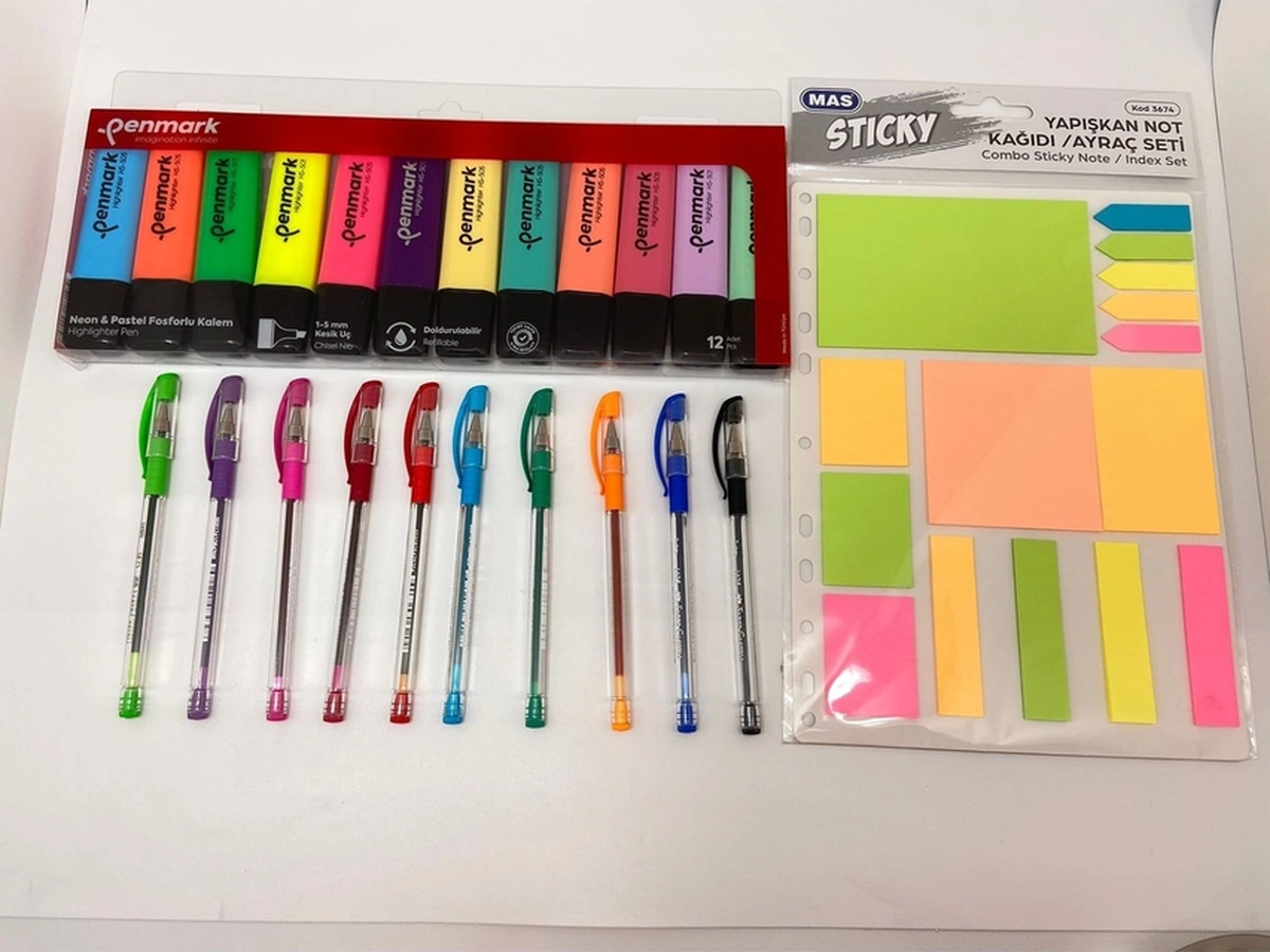 & Penmark & Faber- Castell Kalem Postit Seti