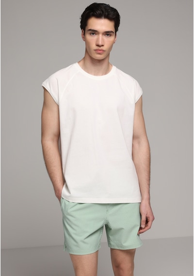 Colin's Colins Slim Fit Çizgili Erkek Yeşil Deniz Şortu Cl1079394 Q1.v1 Fgr