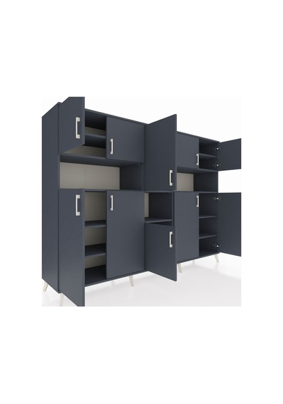 Hyperion Dolap 14 Raflı 10 Kapaklı 220x44x163 Antrasit-antrasit Antrasit-antrasit Hyperion Dolap 14 Raflı 10 Kapaklı 220x44x163 Antrasit-antrasit Antrasit-antrasit