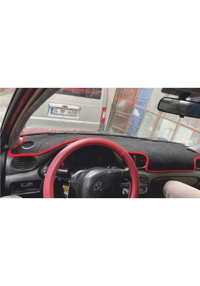2000-2003 Hyundai Accent Torpido Koruma Halısı Kenar Renk Kırmızı