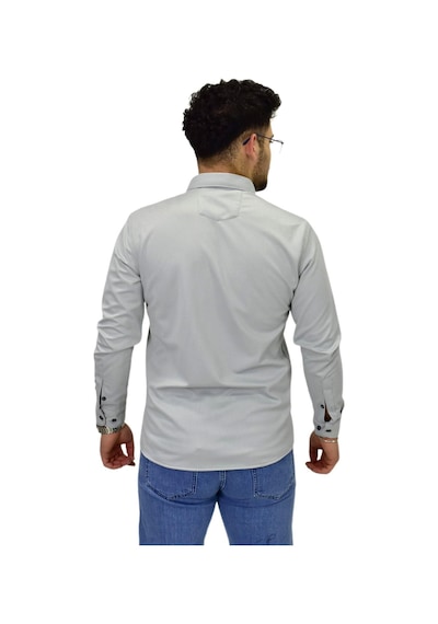 Erkek Spor Silim Fit Uzun Kol Gömlek Bgl-st04483 Gri Erkek Spor Silim Fit Uzun Kol Gömlek Bgl-st04483 Gri