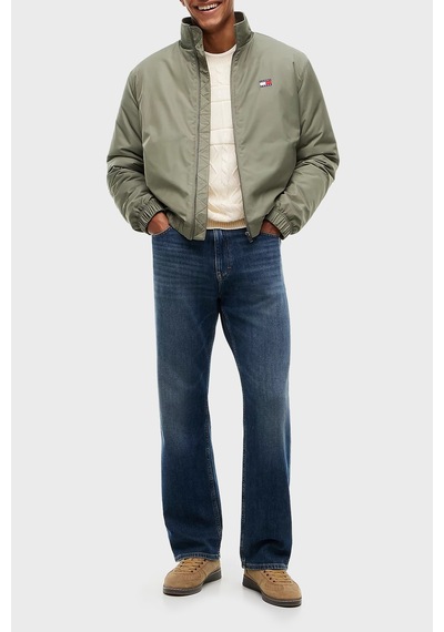 Tommy Jeans Su İtici Logolu Relaxed Fit Dik Yaka Mont Erkek Mont Dm0dm21936 M04 Yeşil