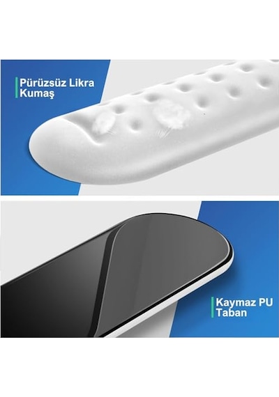 Ayrex Klasse Gaming Klavye Ve Mouse Bilek Destek Seti, Ergopad, Kaymaz Tabanlı, Nefes Alan Kumaş, Hassasiyet Önleyici