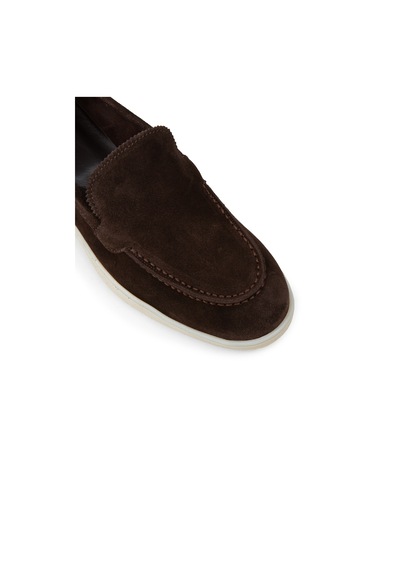 Deery Kadın Hakiki Süet Kahverengi Loafer Ayakkabı - 02039zkhvc01