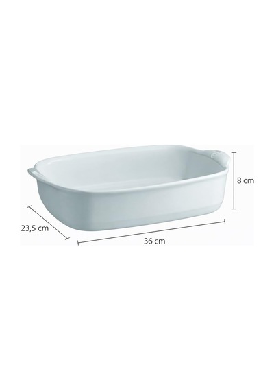 Emile Henry Fırın Kabı Dikdörtgen 36 X 23 Cm Krem Diğer
