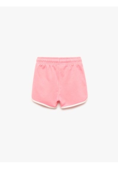 Koton Pamuklu Beli Bağcıklı Biyeli Mini Şort Pembe 5smg40002ak Gül
