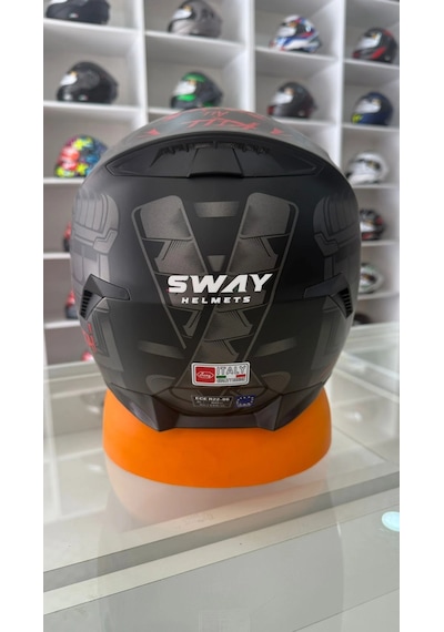 Sway SW 820 Xamurai Full Face Motosiklet Kaskı Siyah