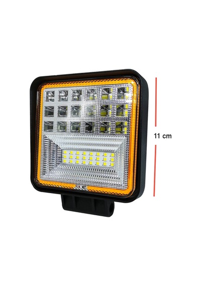 Sis Lambası Kare Kırmızı Angellı 12-24v Adet / Lass312