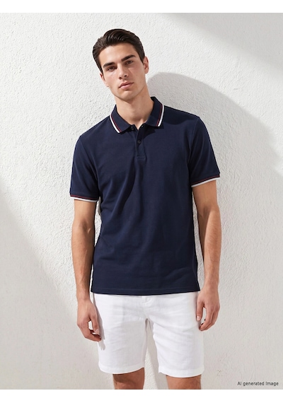 LC Waikiki Lcwaıkıkı Classic Lacivert Polo Yaka Pike Erkek Tişört Navy