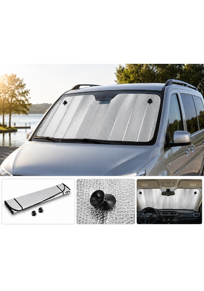 Araç Ön Cam Güneşlik Ticari Minivan Panelvan İçin 70x150 Cm Metalize 1 Adet